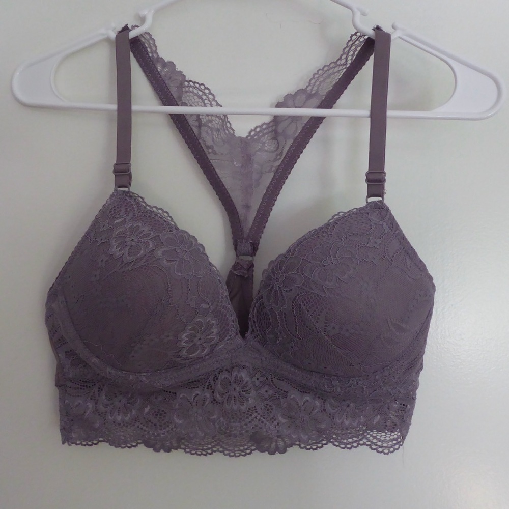 Lilac racer back sports bra, unknown brand